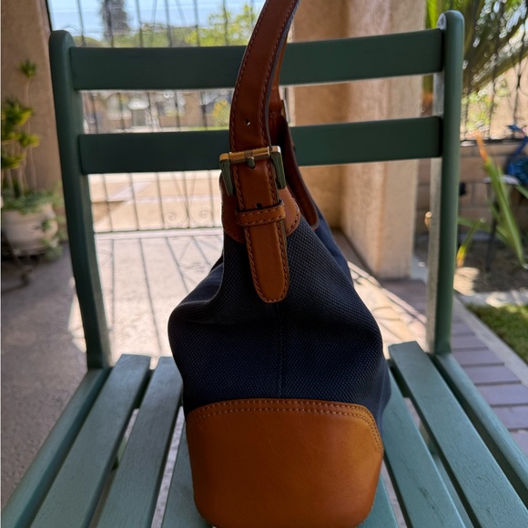 Michael Kors Blue and Brown Shoulder Bag - Picture 3 of 16